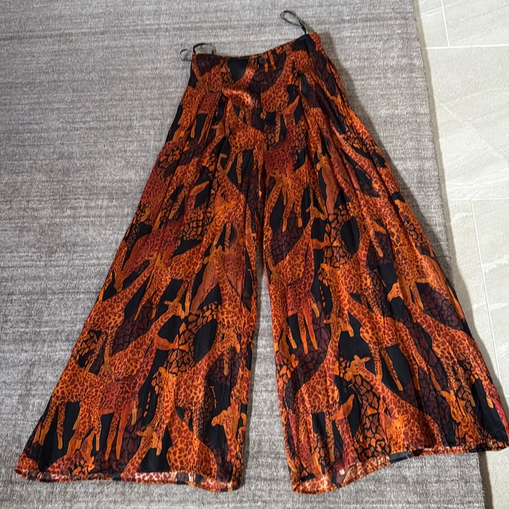 Farm rio giraffe wide leg pants